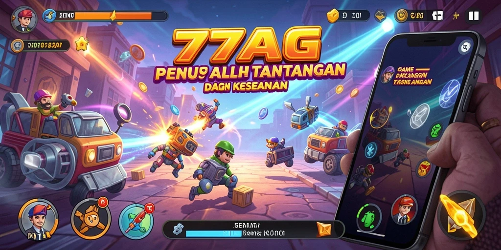 Screenshot menampilkan gameplay seru dalam 77AG, penuh aksi dan tantangan.