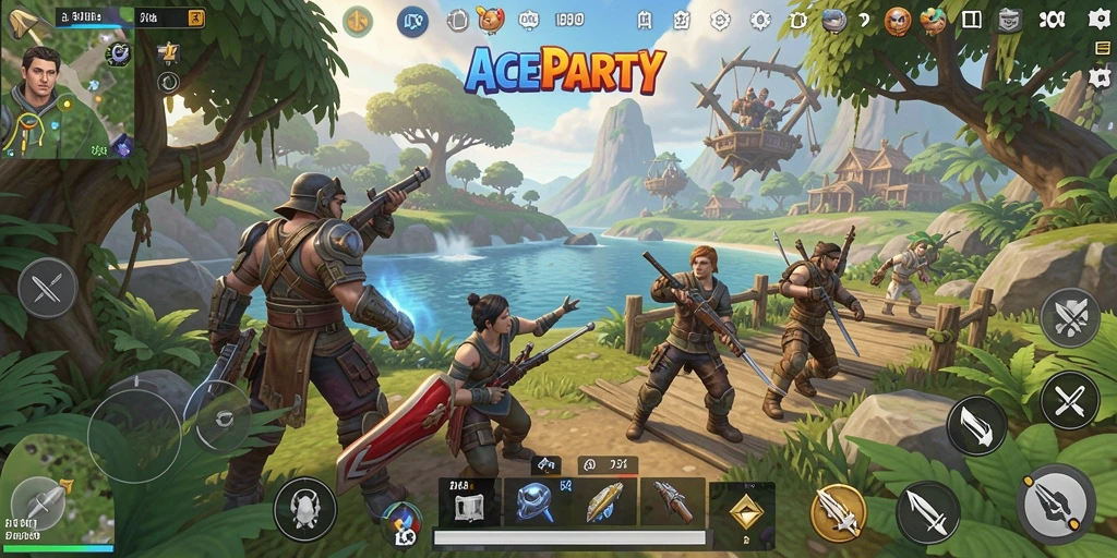 Tampilan menakjubkan dari gameplay Open World ACEPARTY.