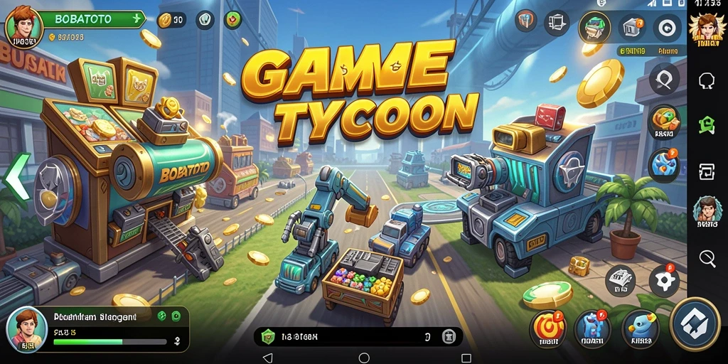 Tampilan gameplay BOBATOTO dengan strategi bisnis yang mendebarkan.
