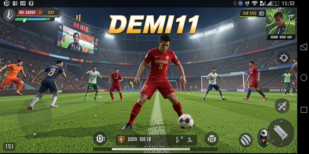Tangkapan layar gameplay DEMI11 menampilkan pertandingan seru dan grafik yang menawan.