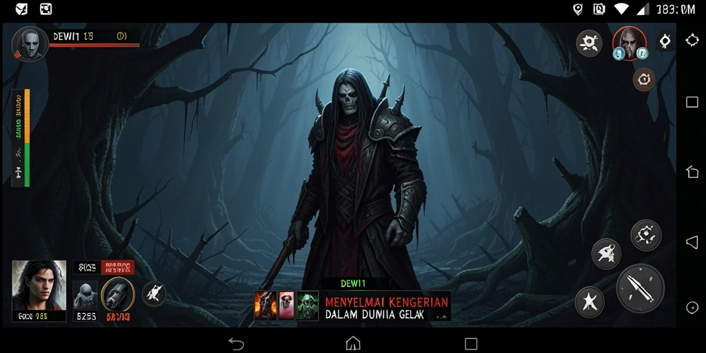 Screenshot gameplay DEWI11 yang menampilkan momen menegangkan di dunia Horror.