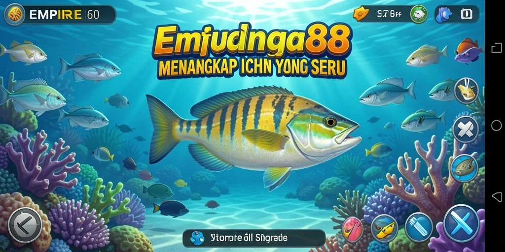 Screenshot gameplay EMPIRE88 menampilkan aksi menangkap ikan yang seru.