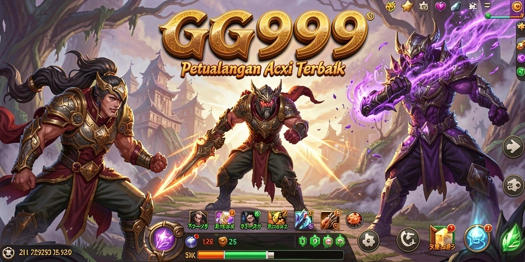 Tampak aksi seru dalam gameplay ARPG GG999.
