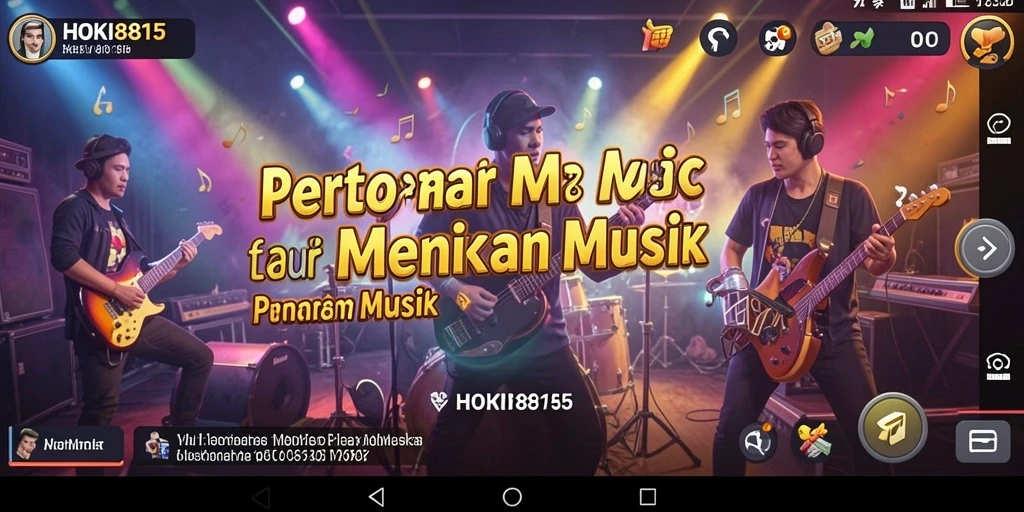 Tampilan gameplay HOKI8815 yang seru dan interaktif dengan musik.