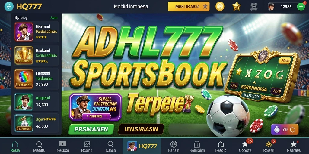Tampilan permainan sportsbook di HQ777 dengan berbagai pilihan taruhan.