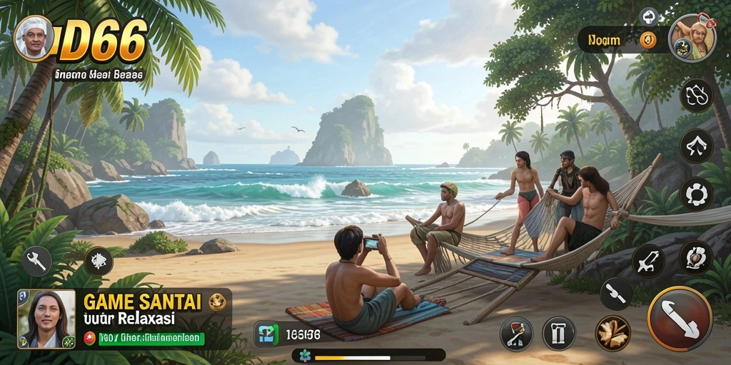 Screenshot ID66 menampilkan gameplay santai yang memikat dan ceria.