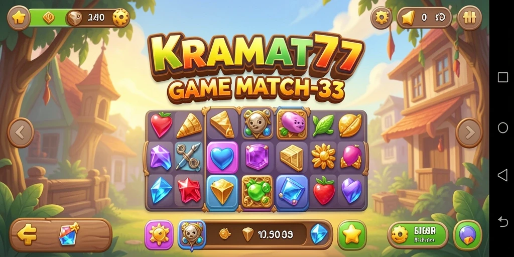 Tampilan gameplay KRAMAT77 yang seru dan penuh warna.