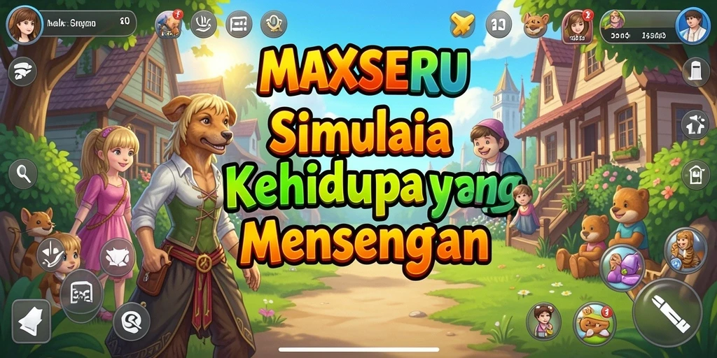 Tampilan gameplay <strong>MAXSERU</strong> dengan interaksi karakter yang realistis.