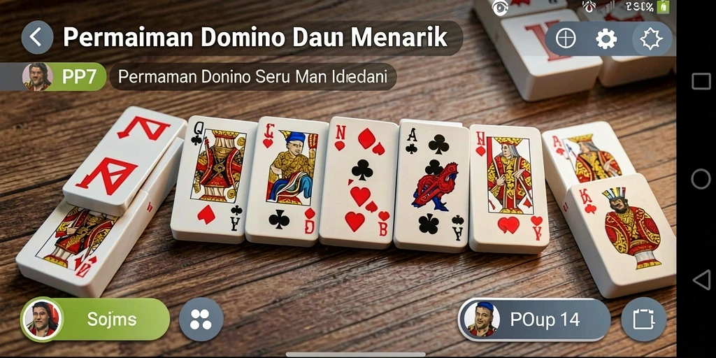 Screenshot gameplay PP7 menampilkan aksi seru bermain Domino.