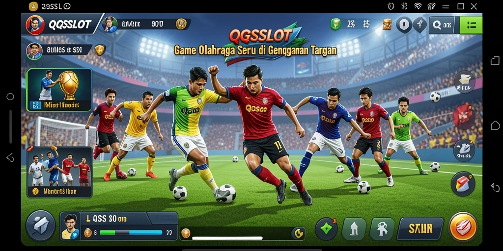 Screenshot utama QQSLOT menampilkan aksi seru dalam bermain olahraga.