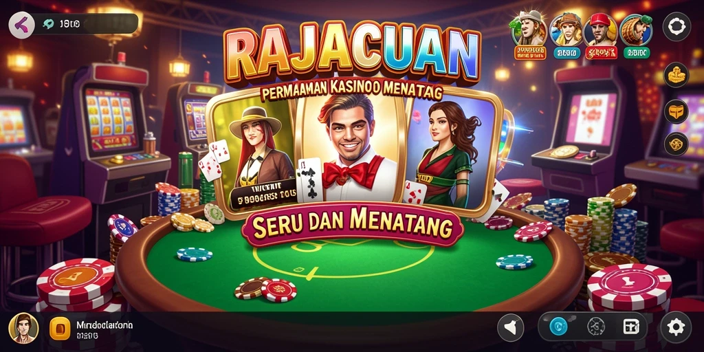Screenshot utama RAJACUAN menampilkan aksi bermain Kasino yang seru.