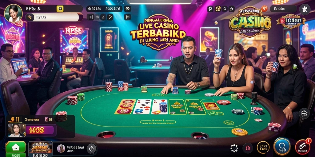 Tampilan gameplay Live Casino yang memikat dan mendebarkan.