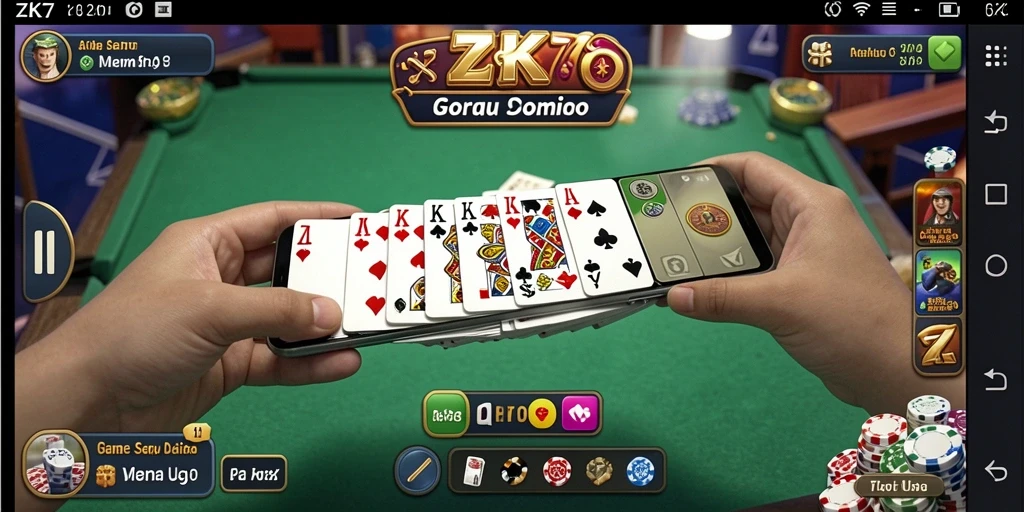 Tampilan gameplay ZK7 yang seru dan interaktif.